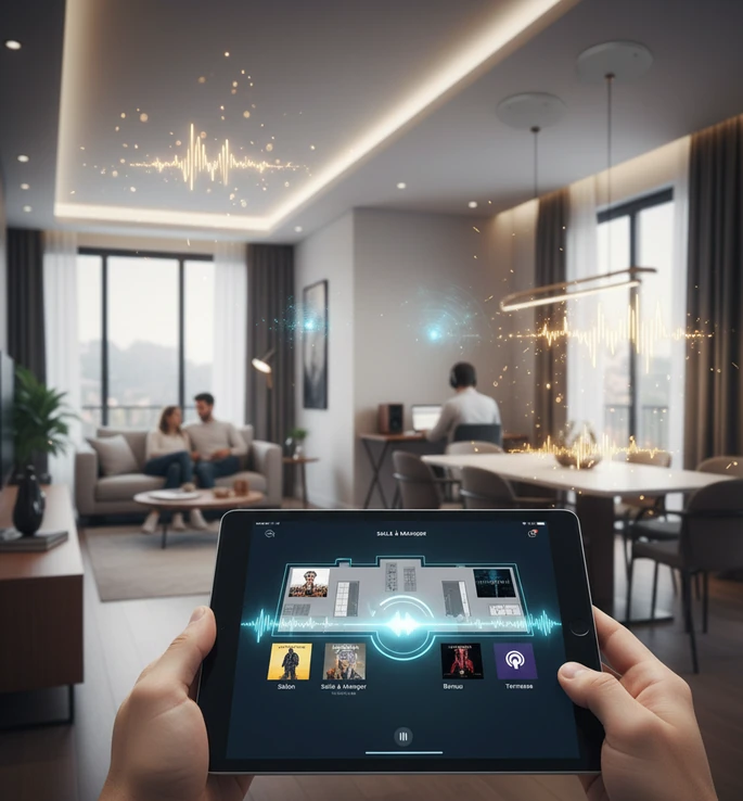 tablette domotique tactile pour audio multi-room